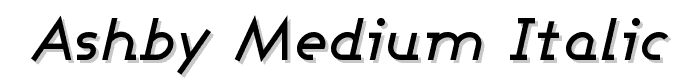 Ashby Medium Italic font